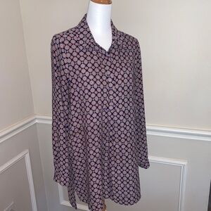 Pleione Vibrant Colors Long Blouse in M